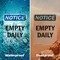 Signmission Empty Daily, 3.5 in W x Rectangle, Vinyl Decal OS-2PACK-NS-D-35-V-12026 - alternate 5